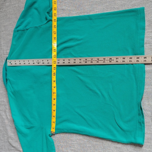 Vintage McGregor Shirt Size Large Turquoise Solod Golf Polo - Picture 5 of 10